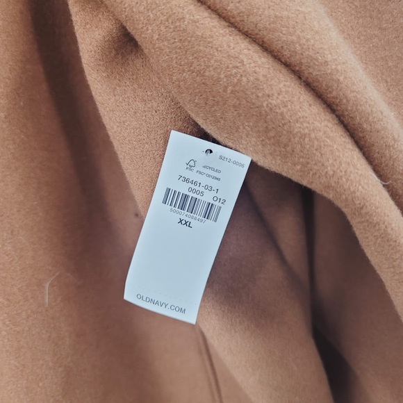 Old Navy NEW Size XXL Brown Sherpa Faux Fleece Collar button Up coat jacket - Picture 4 of 6